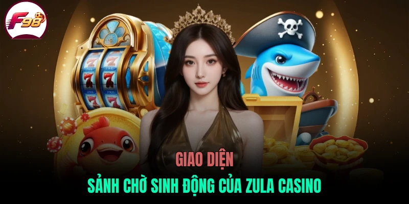 Giao diện sảnh chờ sinh động của Zula Casino